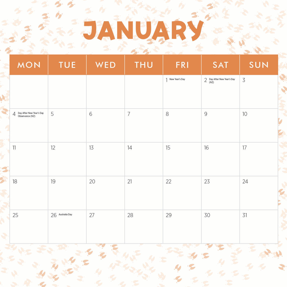 This Little Piggy Calendar 2027