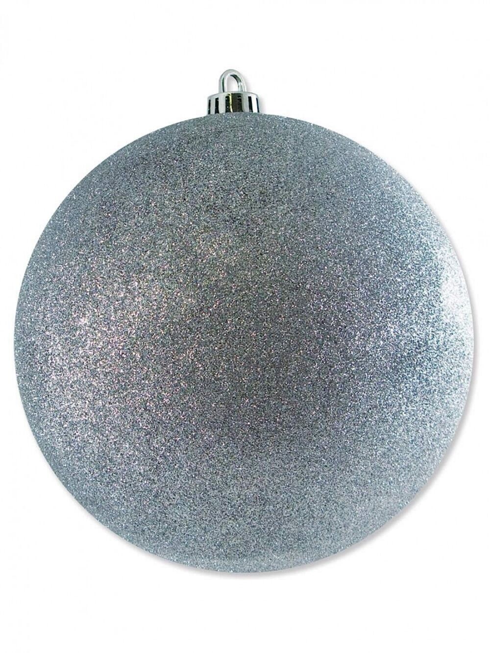 Majestic Silver Glitter Large Display Bauble | 20cmSilver
