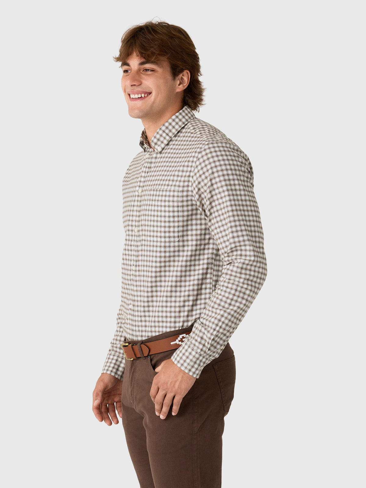 Les Deux Men's Two Tone Mini Check Shirt