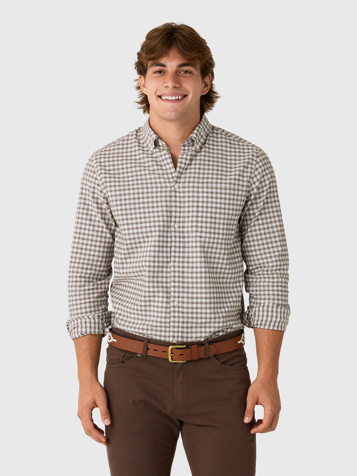 Les Deux Men's Two Tone Mini Check Shirt
