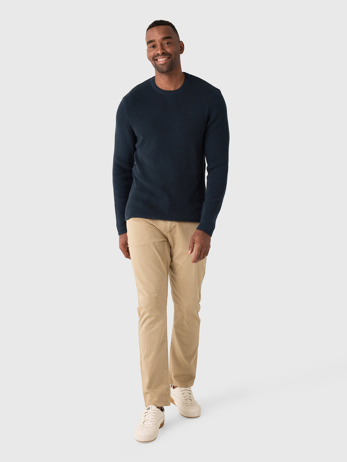 Billy Reid Men's Martin Mini Waffle Crew