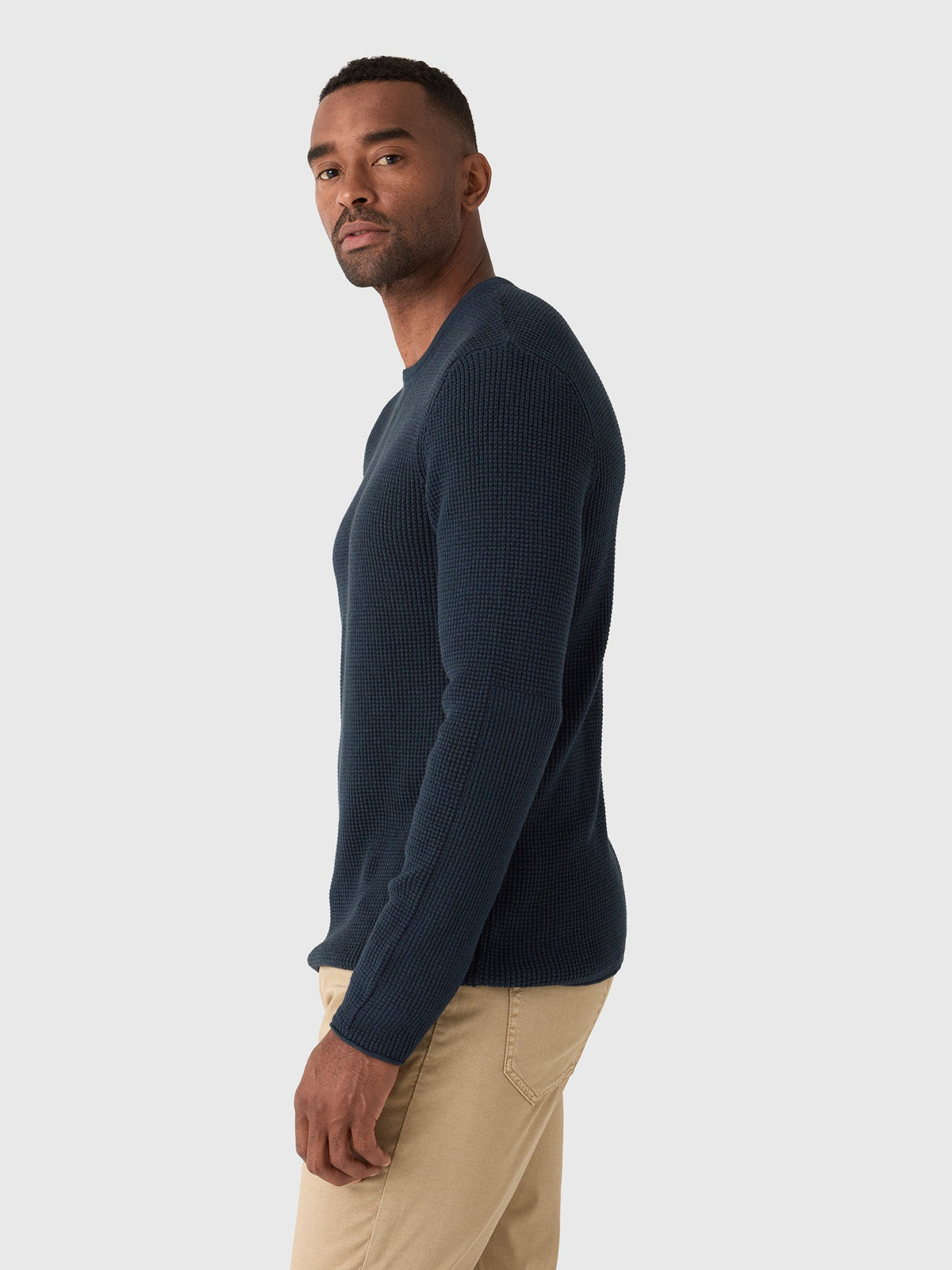 Billy Reid Men's Martin Mini Waffle Crew