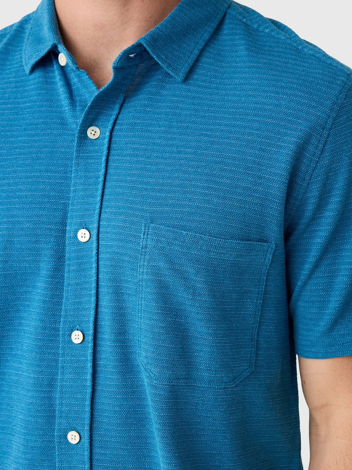 Billy Reid Men's Short Sleeve Textured Treme Knit Shirt