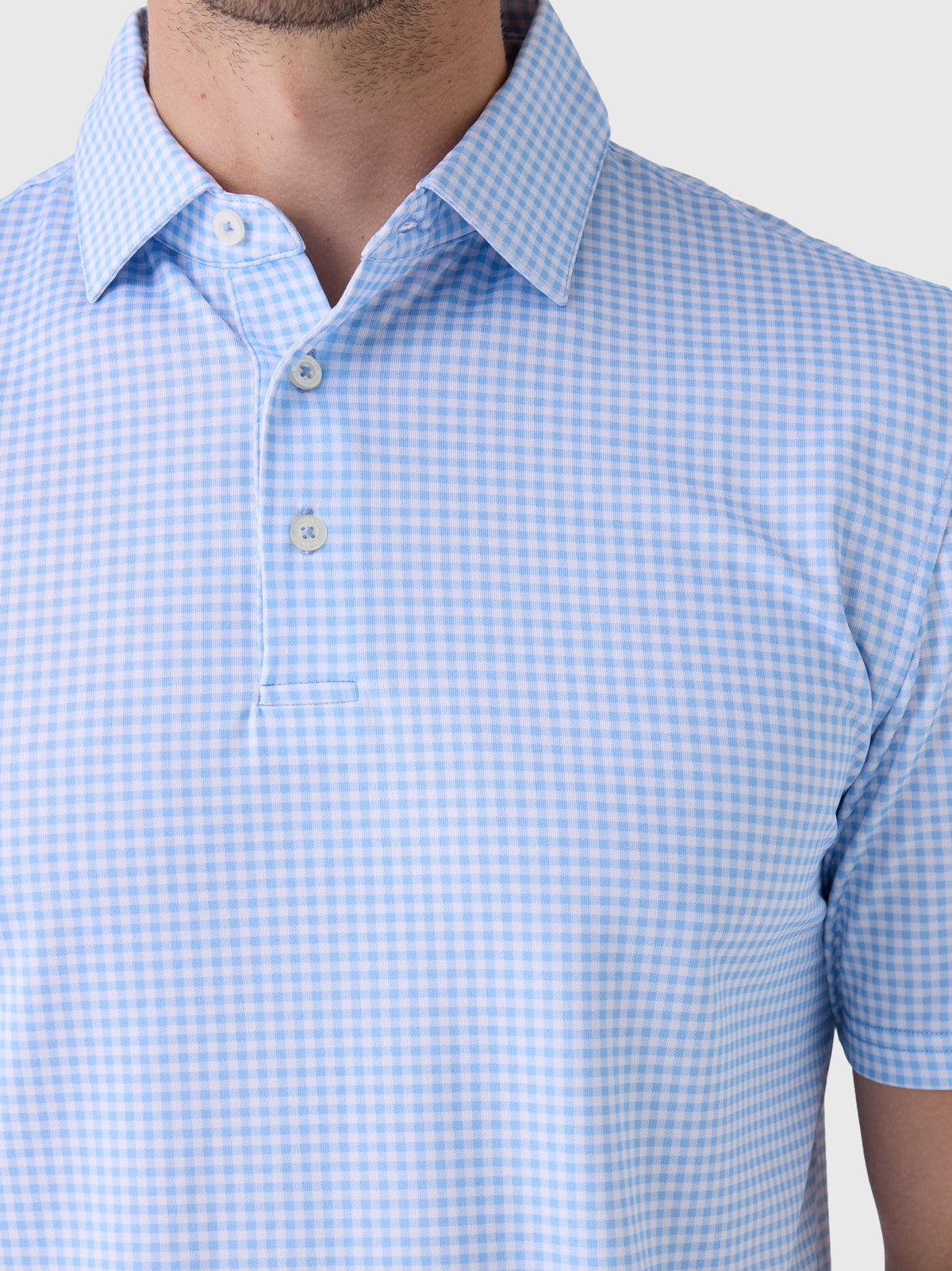 Southern Tide Men's Driver Island View Gingham Printed Polo