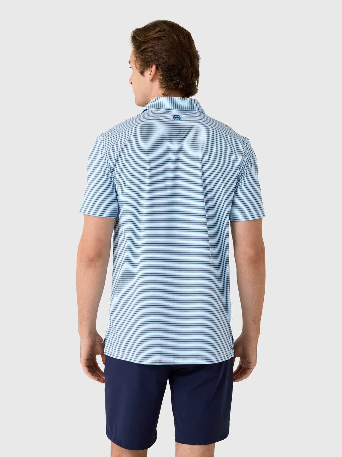 Southern Tide Men's Pelican Landing Stripe Coastal Breeze Performance Polo