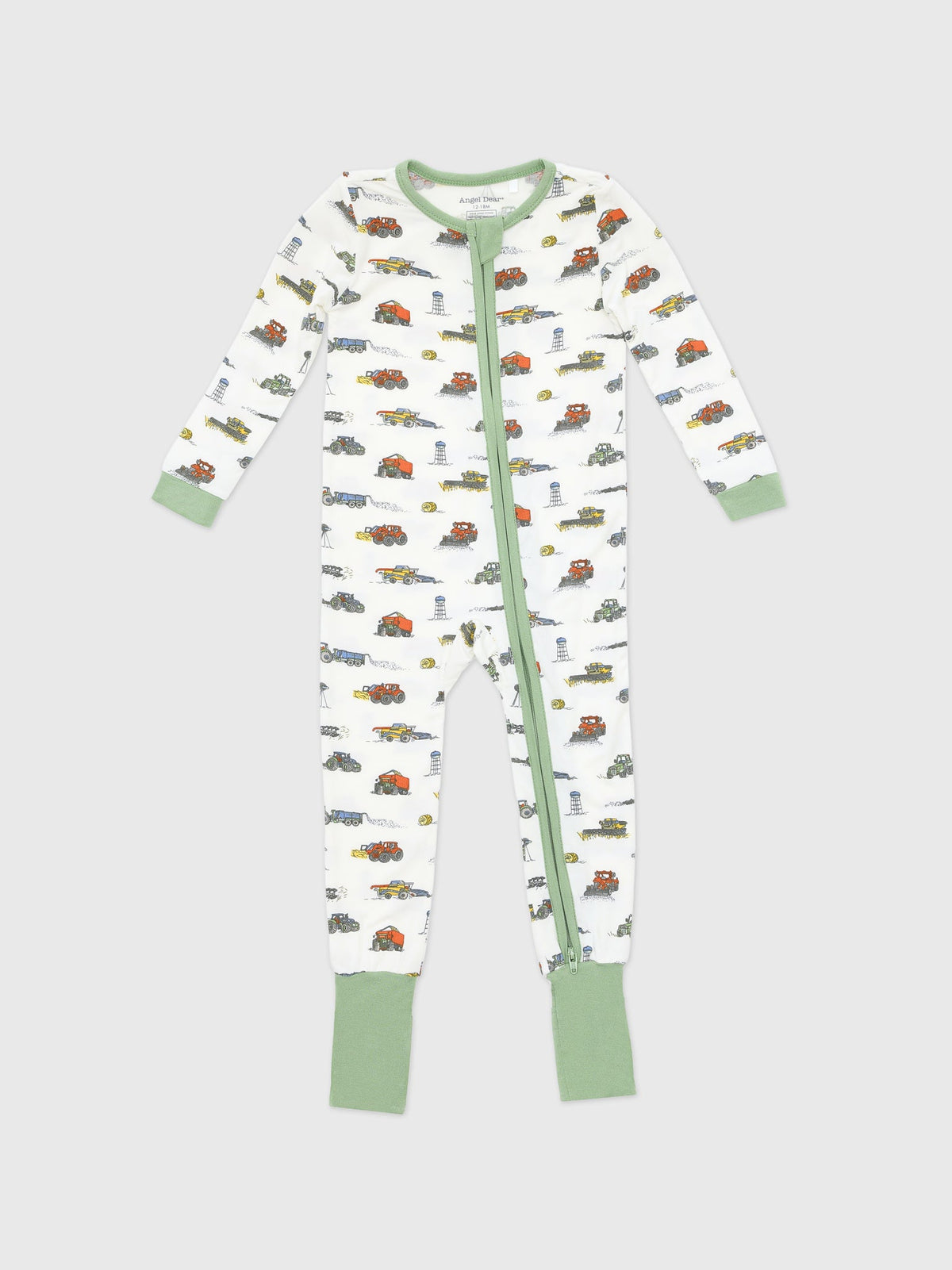 Angel Dear Baby Boys' Farm Machines Convertible Romper