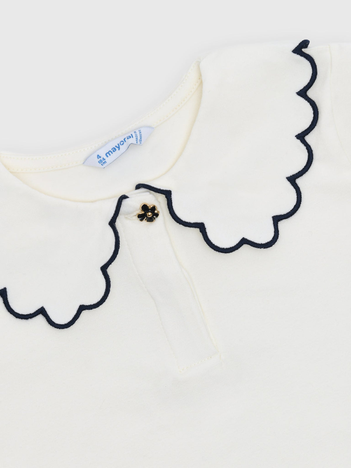 Mayoral Girls' Long Sleeve Basic Polo