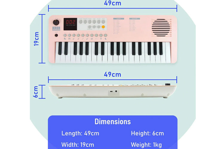 Axus Mini Keyboard 37 Key Keyboard (Pink)