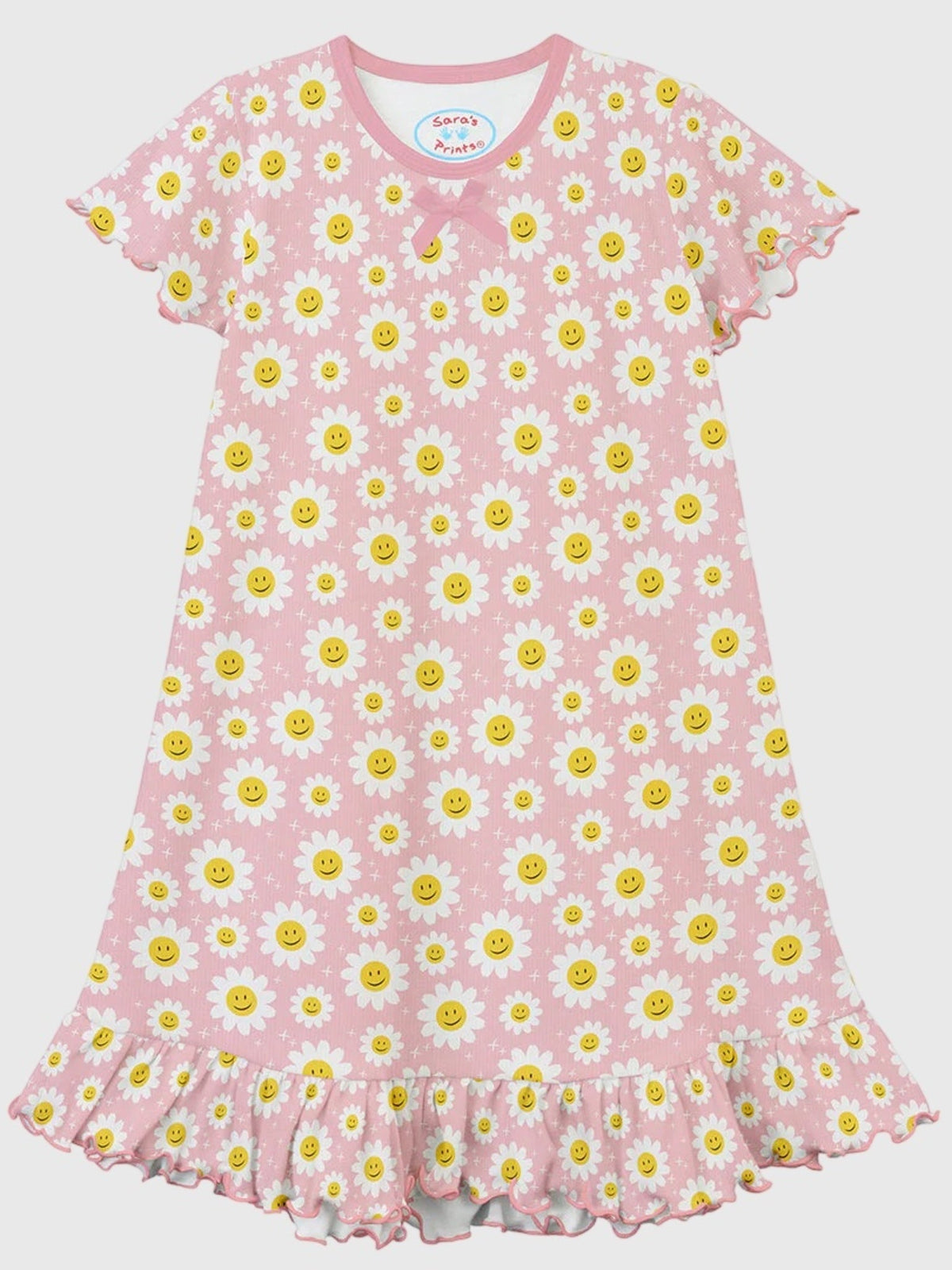 Sara's Prints Girls' Short Sleeve Nightie