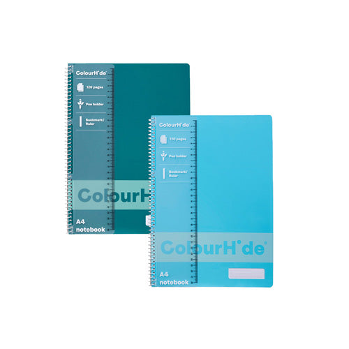 ColourHide A4 Notebook 120pg - Teal Green