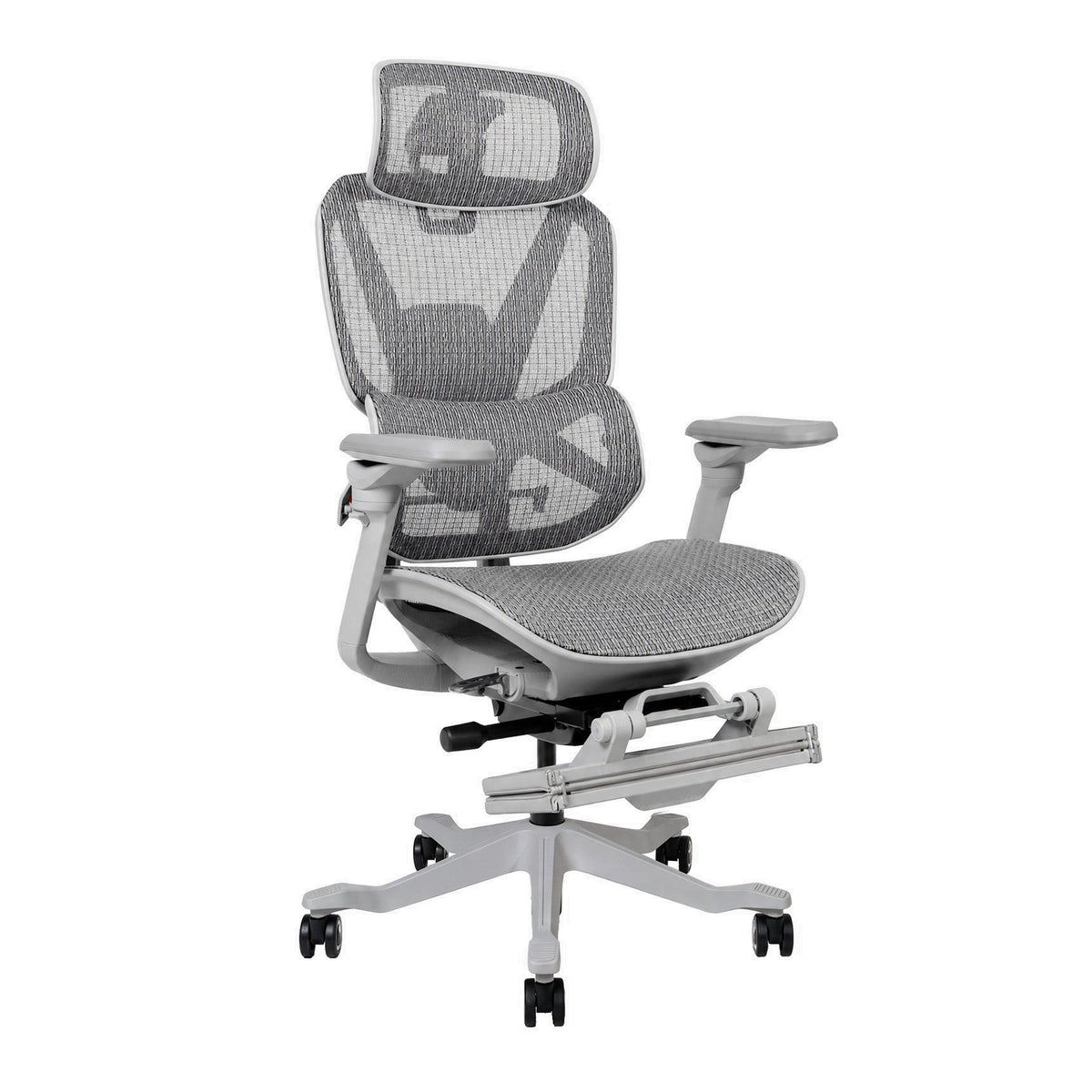 Desky Contourra Ergonomic Mesh Chair Light Grey / With Footrest