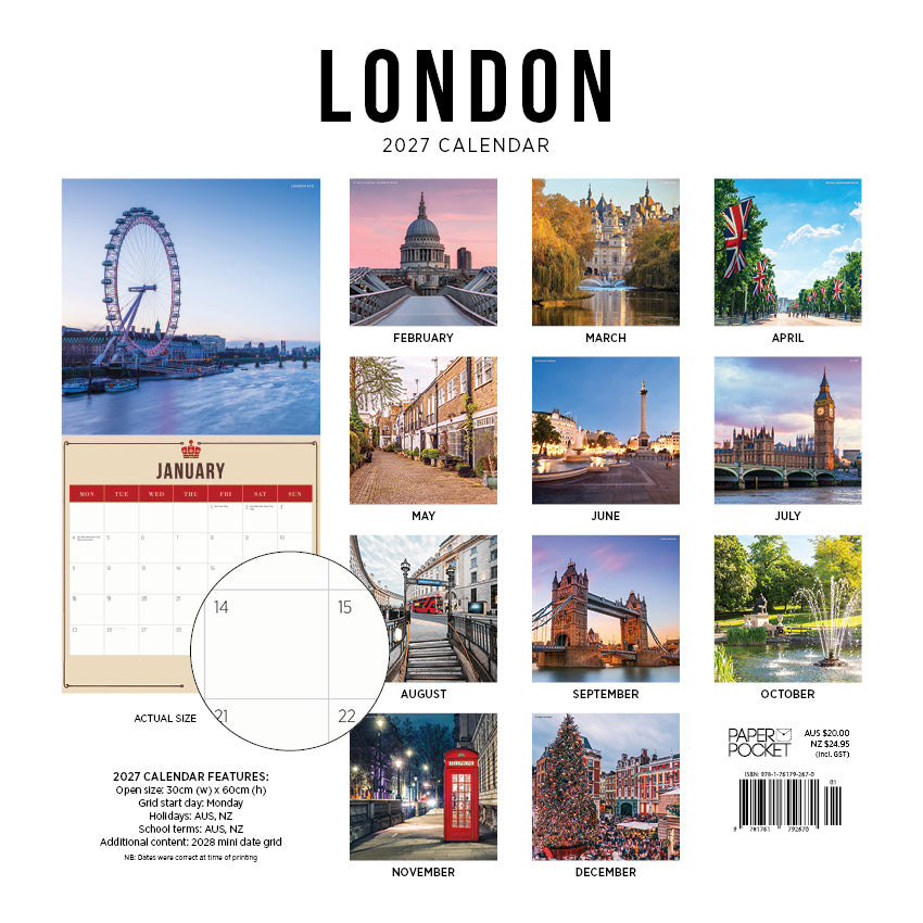 London Calendar 2027