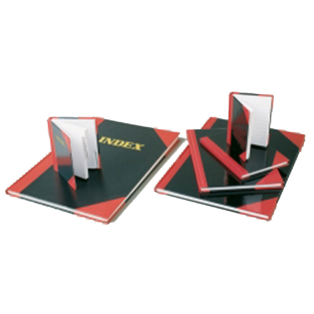Cumberland Indexed A5 Notebook A-Z 100-Leaf (Black & Red)