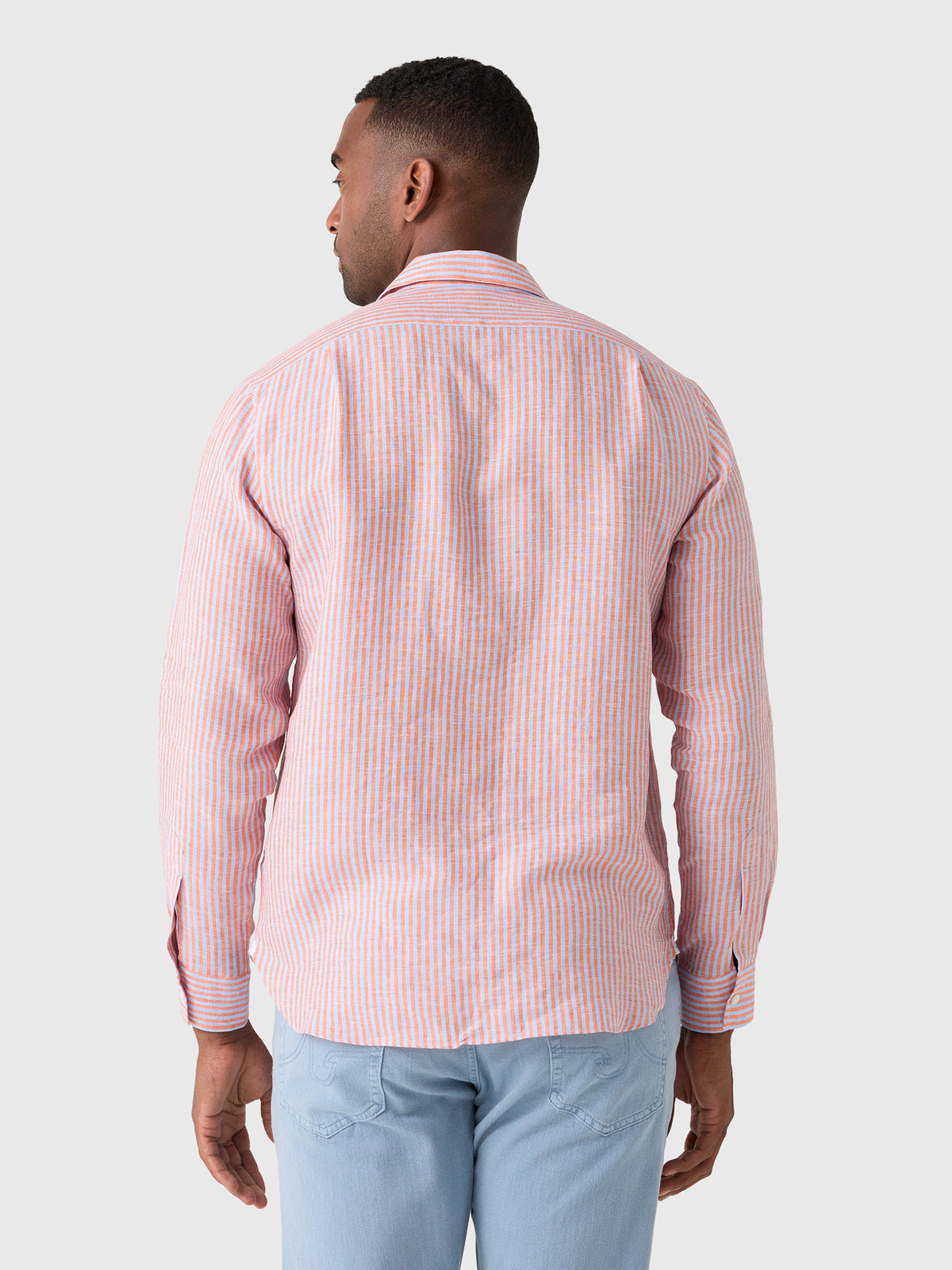 Maria Santangelo Men's Stripe Woven Camp Shirt