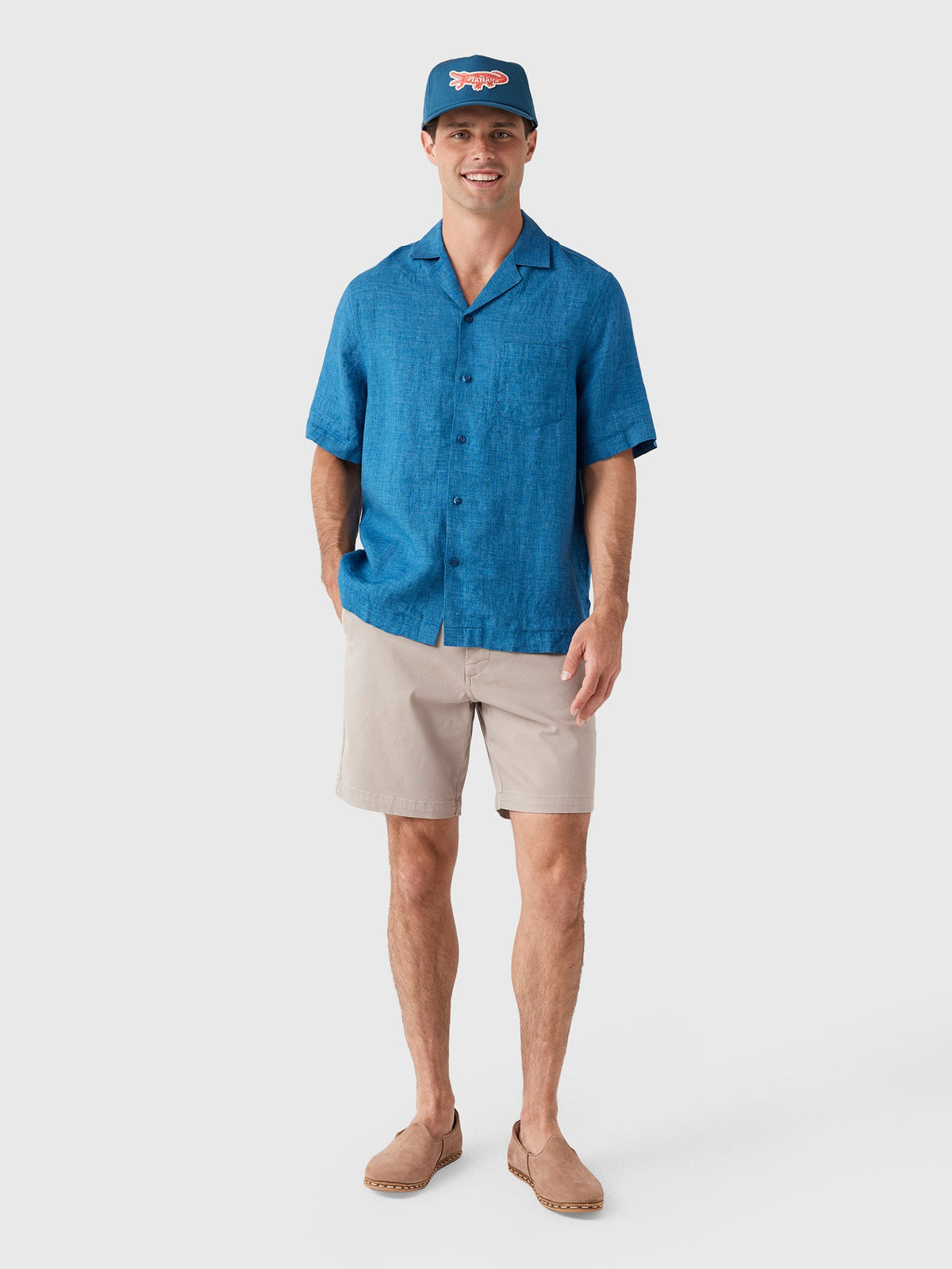 Frescobol Carioca Men's Angelo Linen Shirt