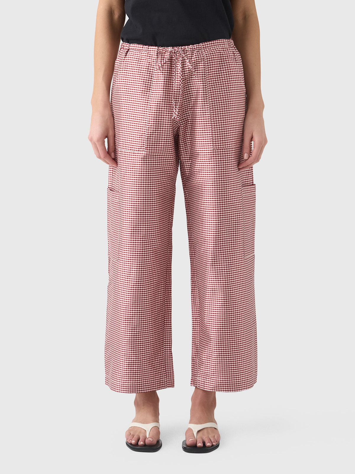 DONNI. Women's The Taffeta Drawstring Cargo Pant