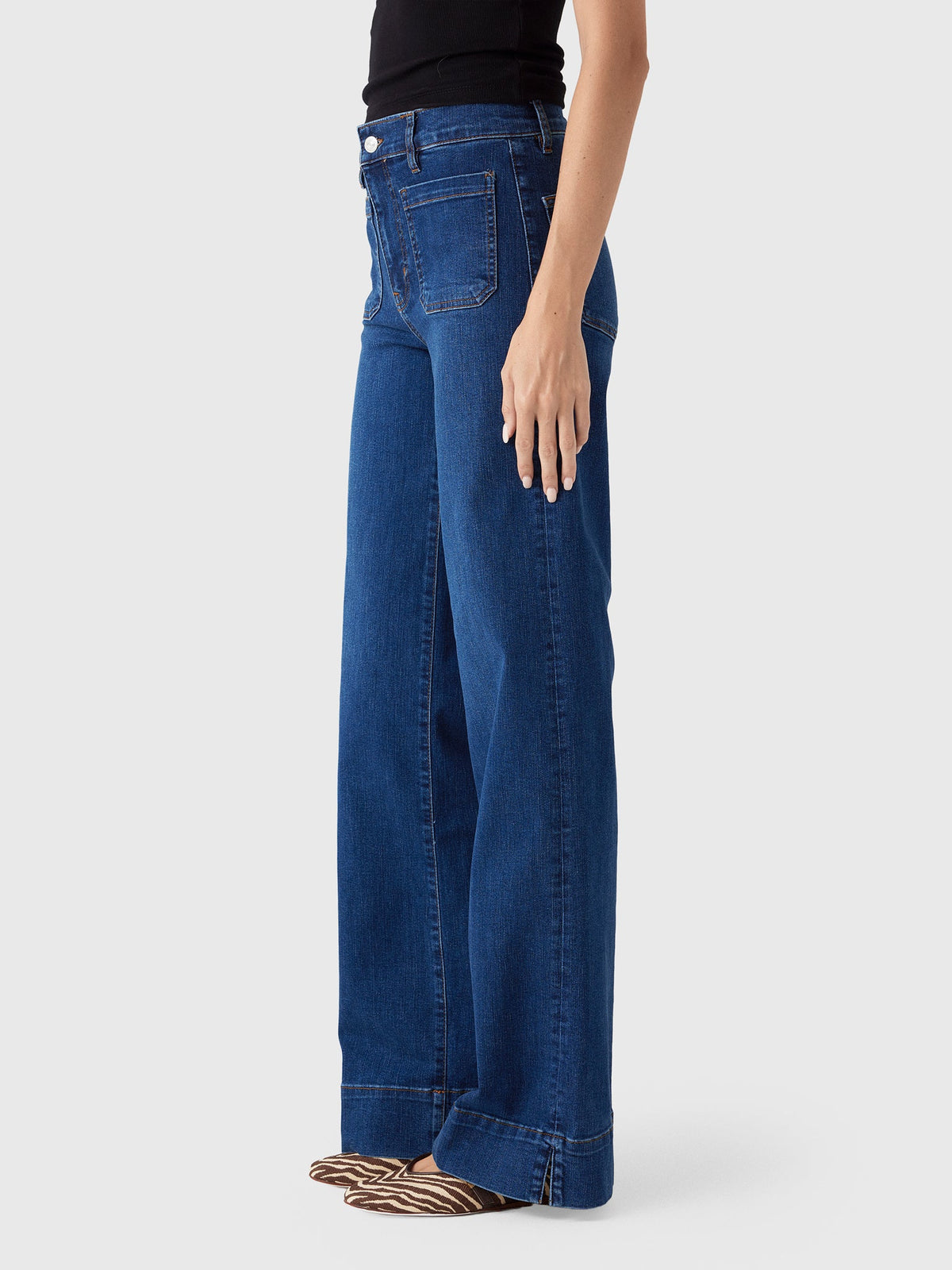 Frame Women's Le Slice Slim Palazzo Long Jean