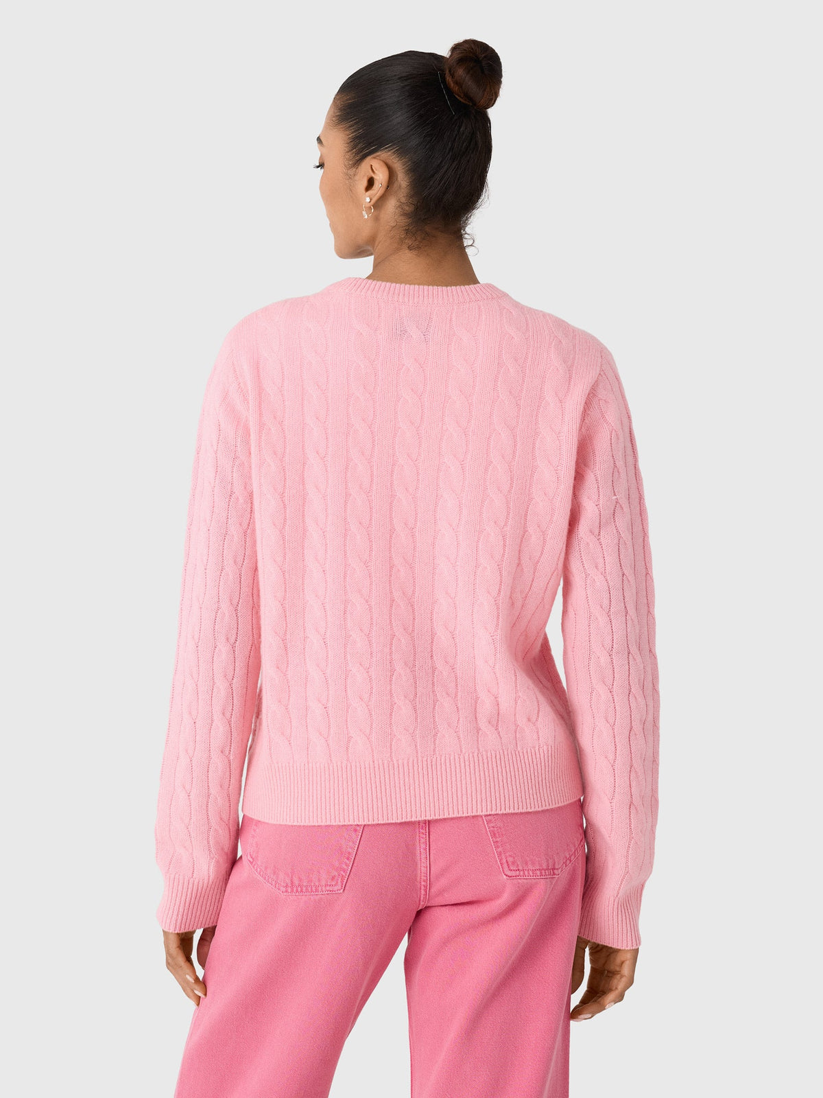 White & Warren Women's Cashmere Cable Crewneck Sweater