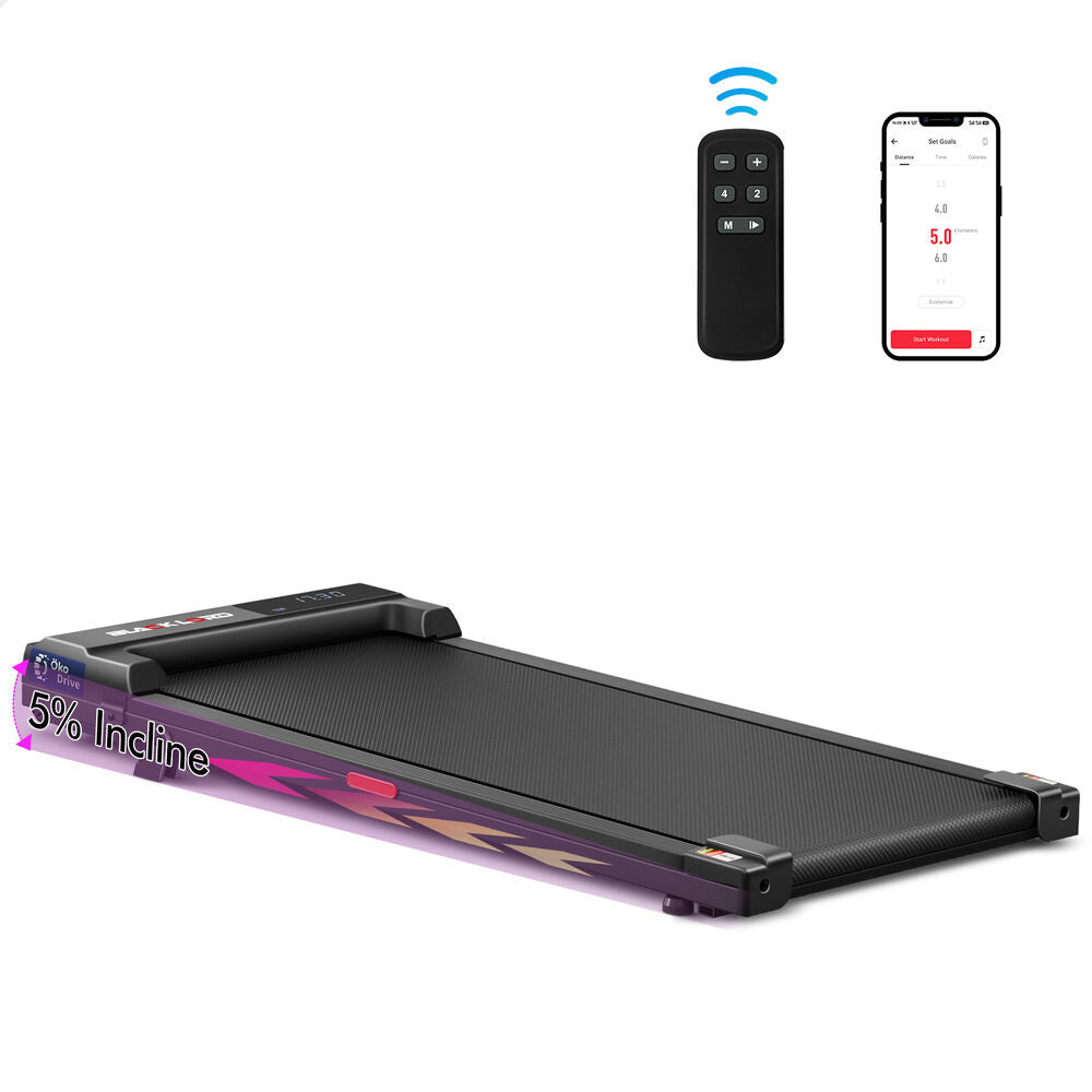 BLACK LORD Walking Pad Treadmill Electric Incline Under Desk (Black)