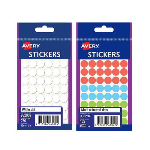 Avery 12mm Dot Label (Pack of 10) - Multicolored