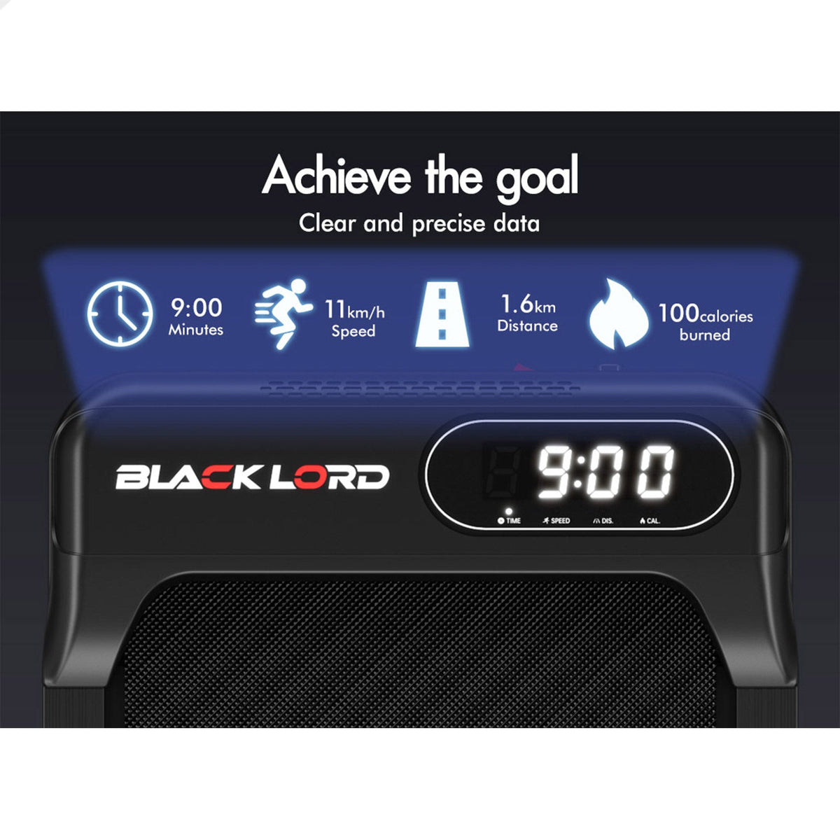 BLACK LORD Treadmill Electric Walking Pad Incline Home Gym Remote Control (Black)