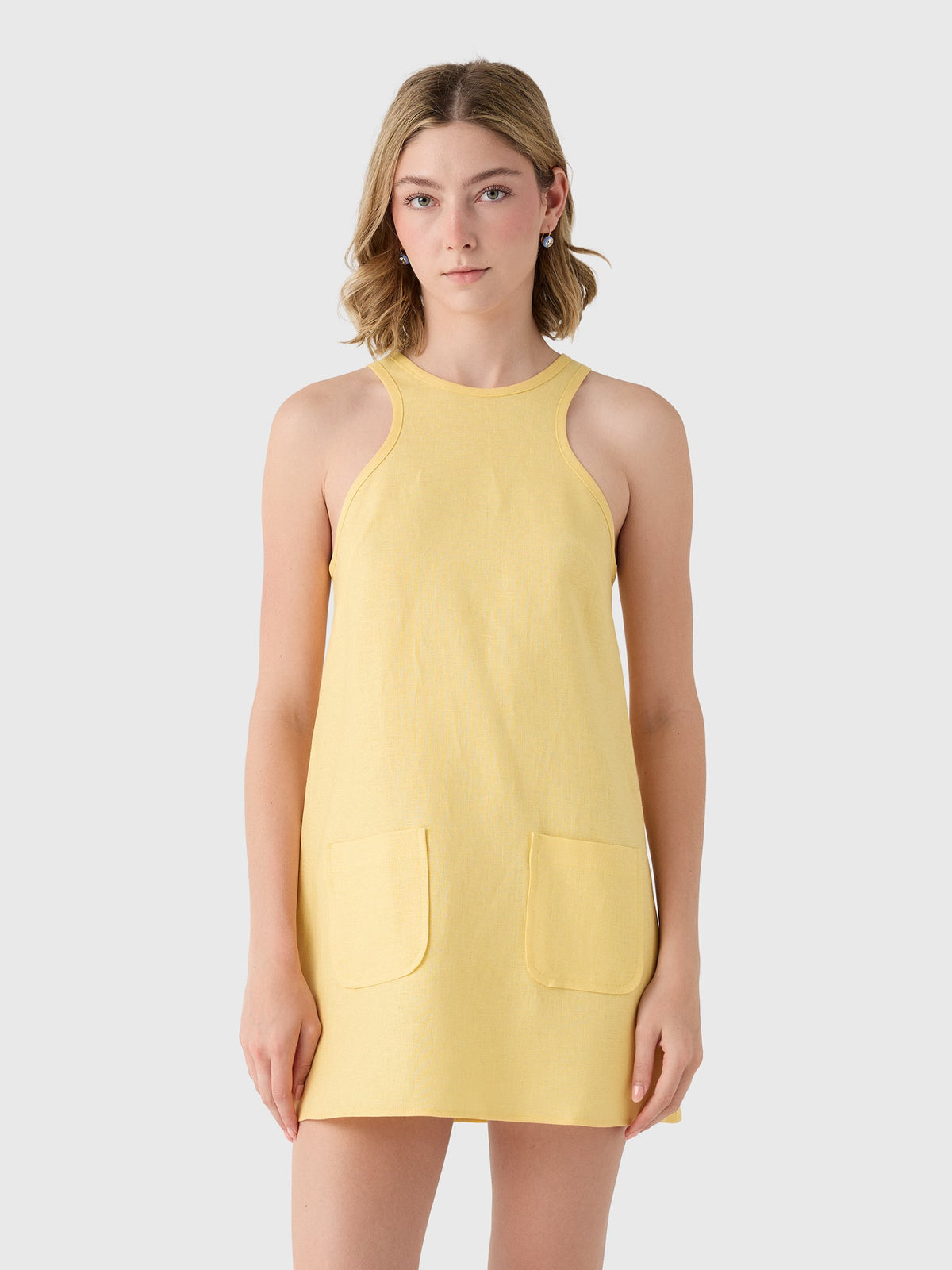 Matthew Bruch Women's Pocket Mini Dress