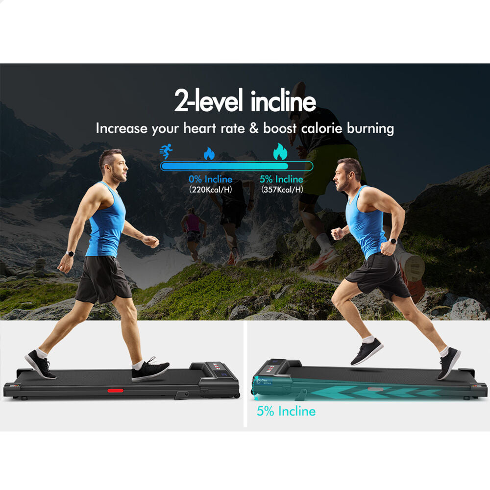 BLACK LORD Walking Pad Treadmill Electric Incline Under Desk (Black)