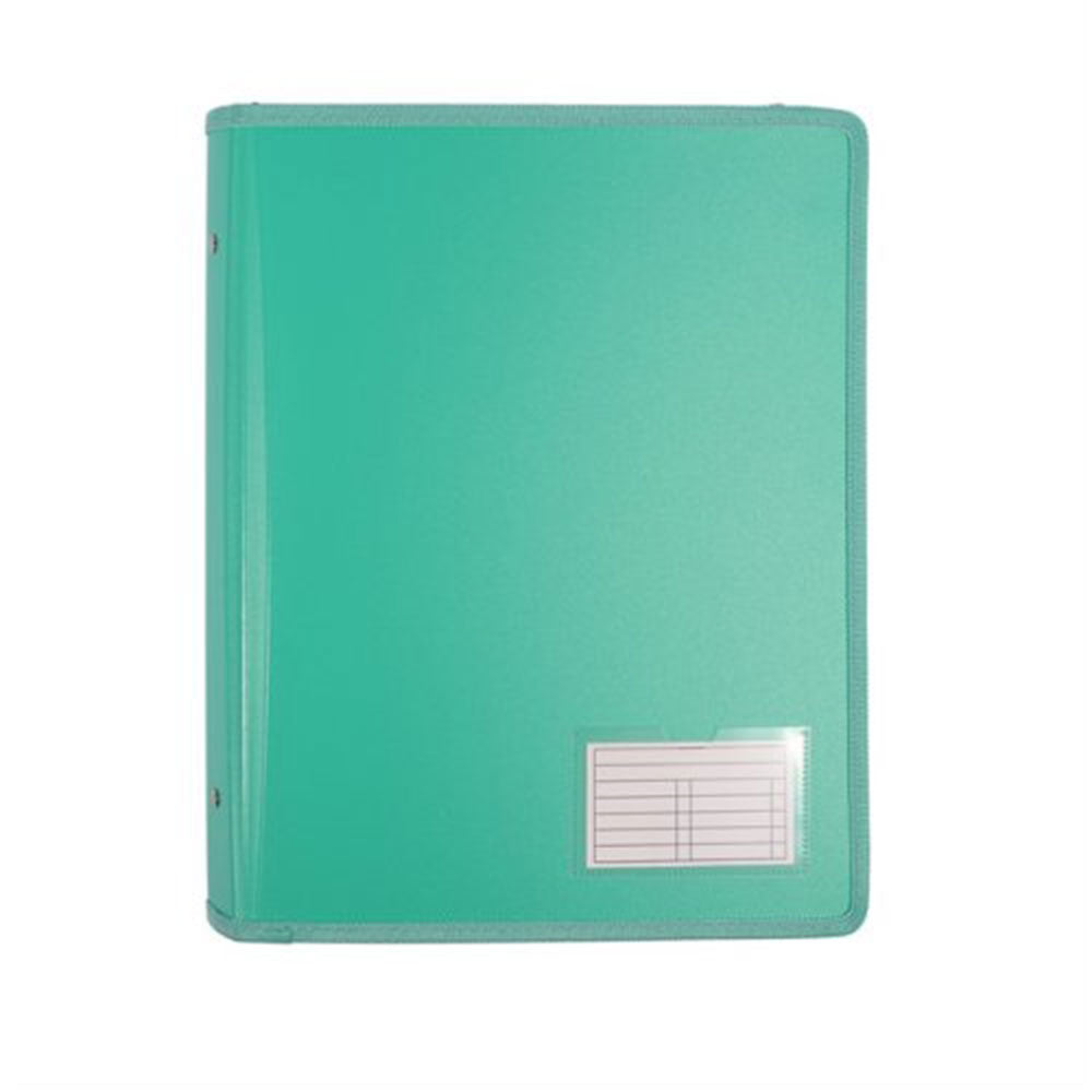 Bantex A4 2D-Ring Zippered Binder 25mm - Green