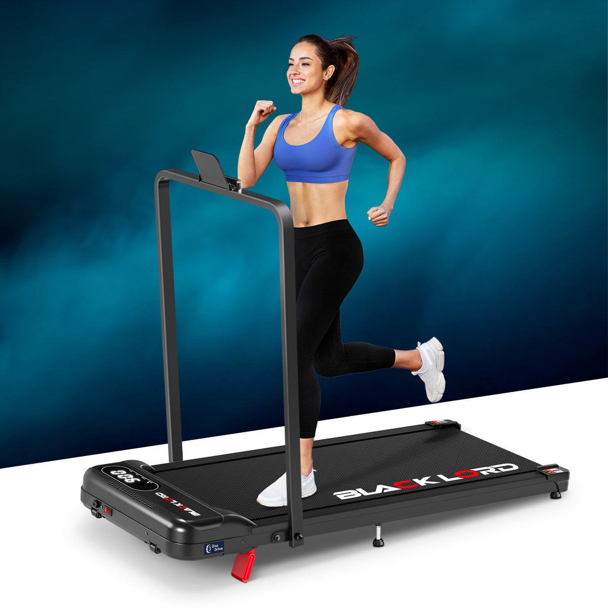 BLACK LORD Treadmill Electric Walking Pad Folding Incline Remote Control (Black)