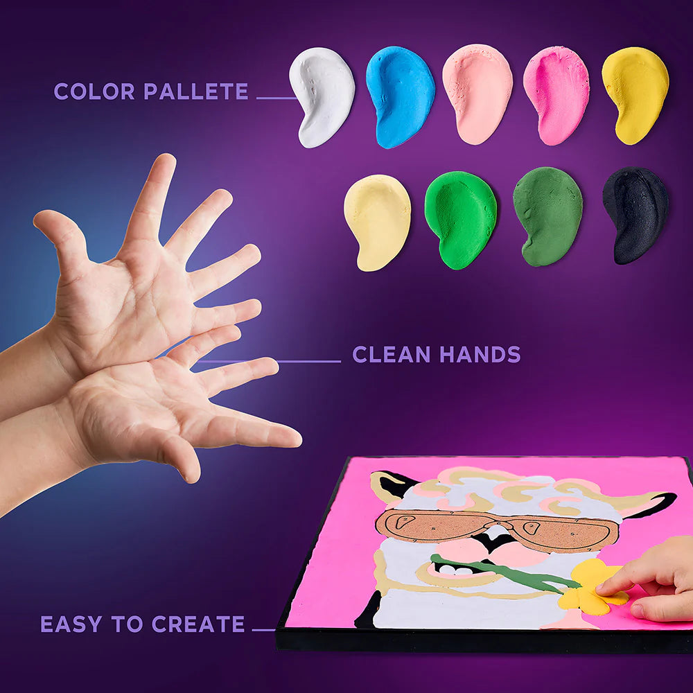 Okto Coloring with Clay Set by Numbers 29x29cm - Llama
