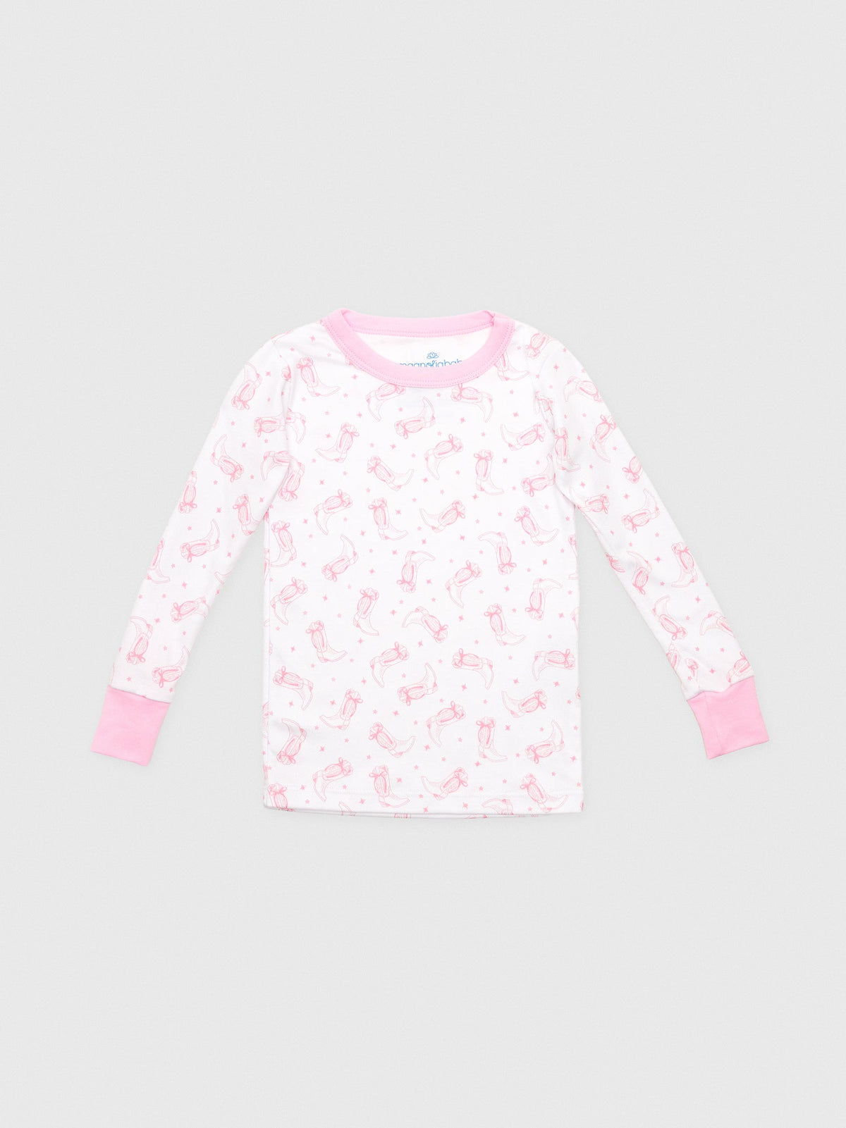 Magnolia Baby Girls' Darling Cowboy Boots Long Pajama Set