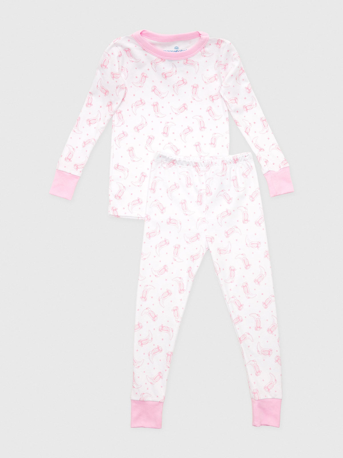 Magnolia Baby Girls' Darling Cowboy Boots Long Pajama Set