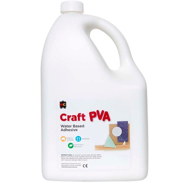 Educational Colours Water Based PVA Craft Glue 5ltr