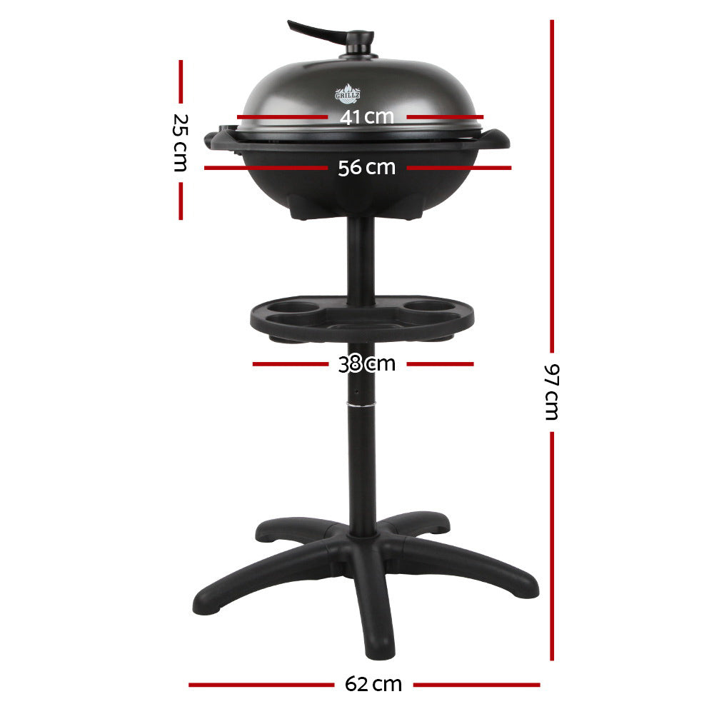Grillz BBQ Grill Electric Smoker Barbecue Black
