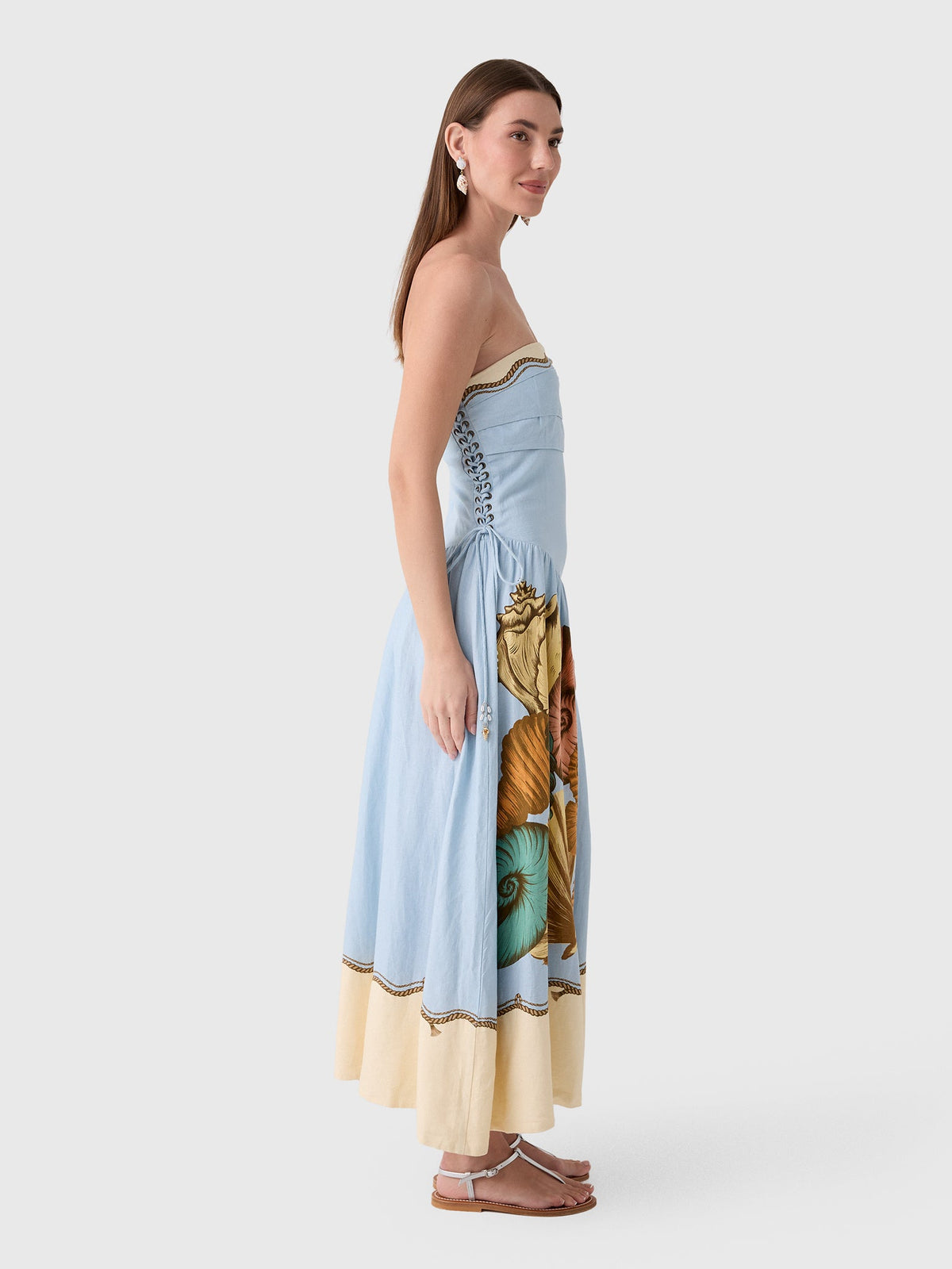 Farm Rio Women's Rio Souvenir Mixed Scarf Maxi Dress