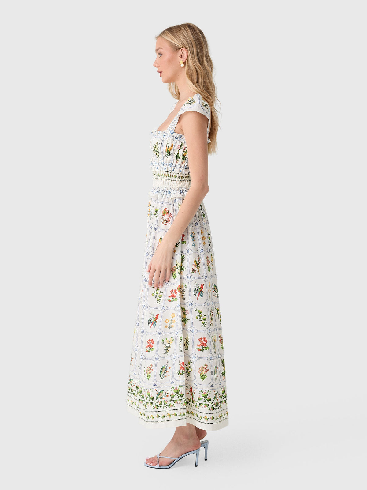Farm Rio Women's Tropical Porcelain Maxi Dress