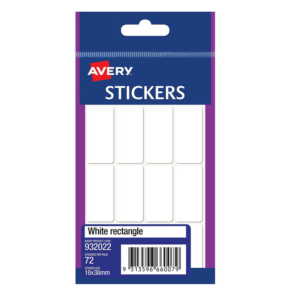 Avery Multi-purpose Rectangle Stickers (Pack of 10) - 18x38
