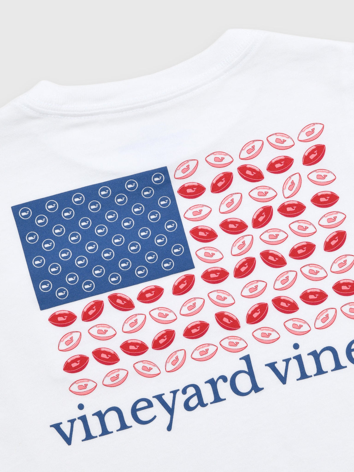 Vineyard Vines Boys' Football Flag Long-Sleeve Pocket Tee