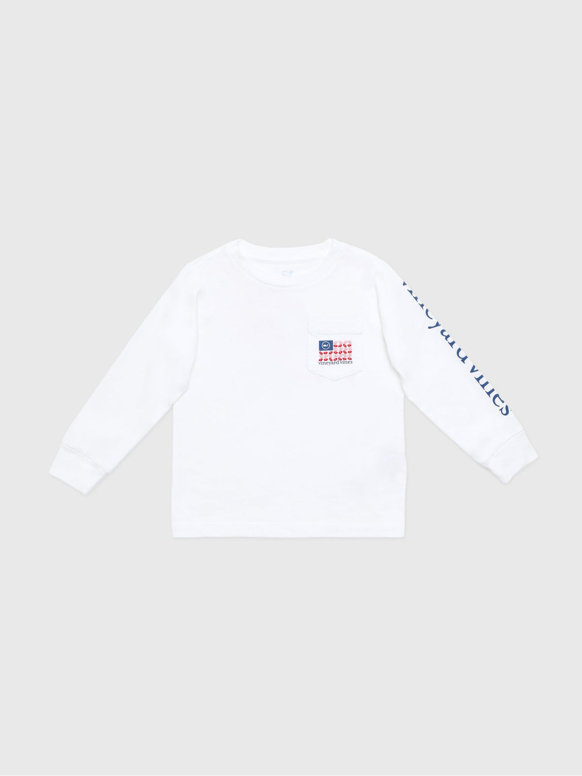 Vineyard Vines Boys' Football Flag Long-Sleeve Pocket Tee