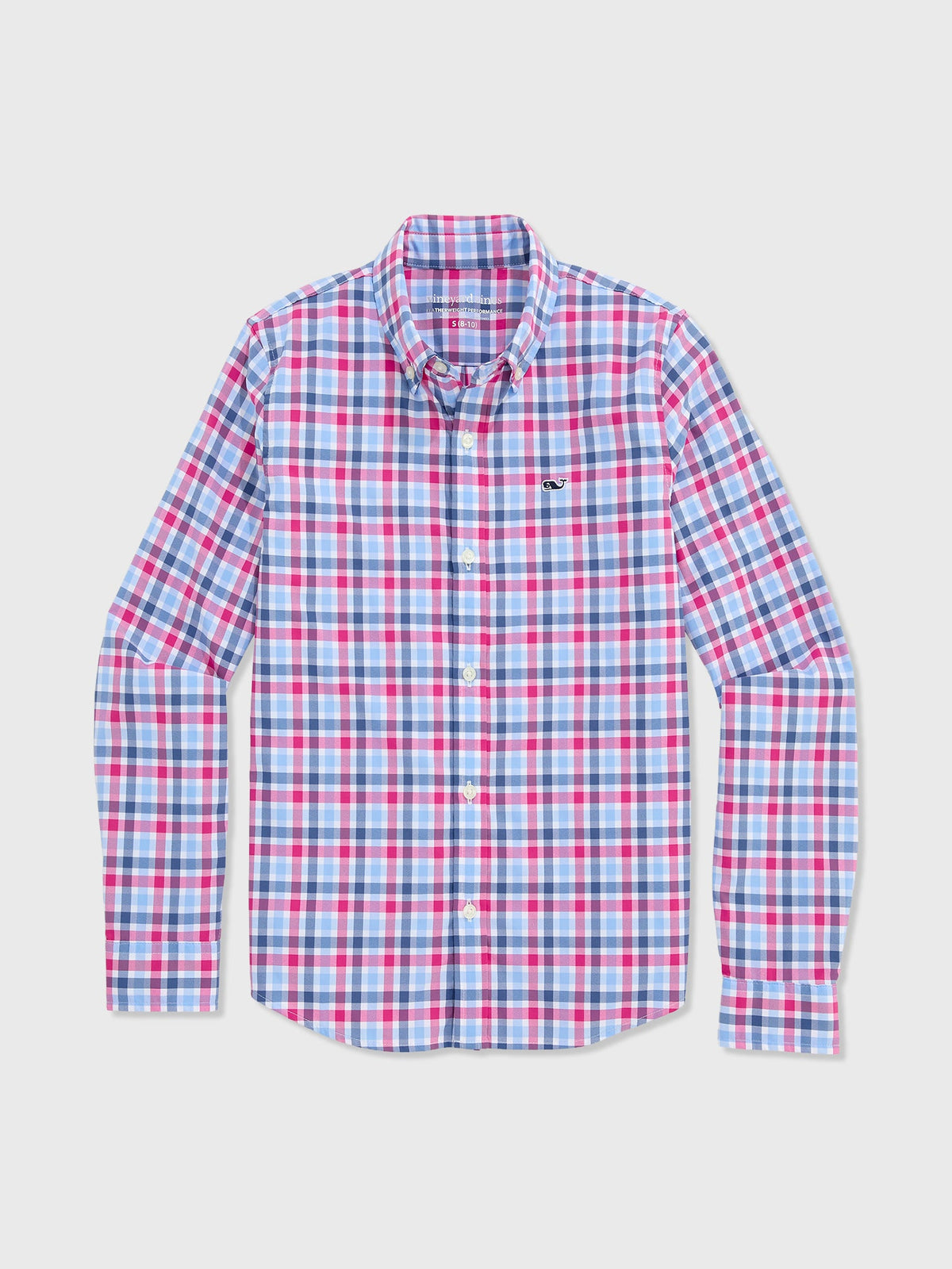 Vineyard Vines Boys' Performance Plaid Featherweight Shirt