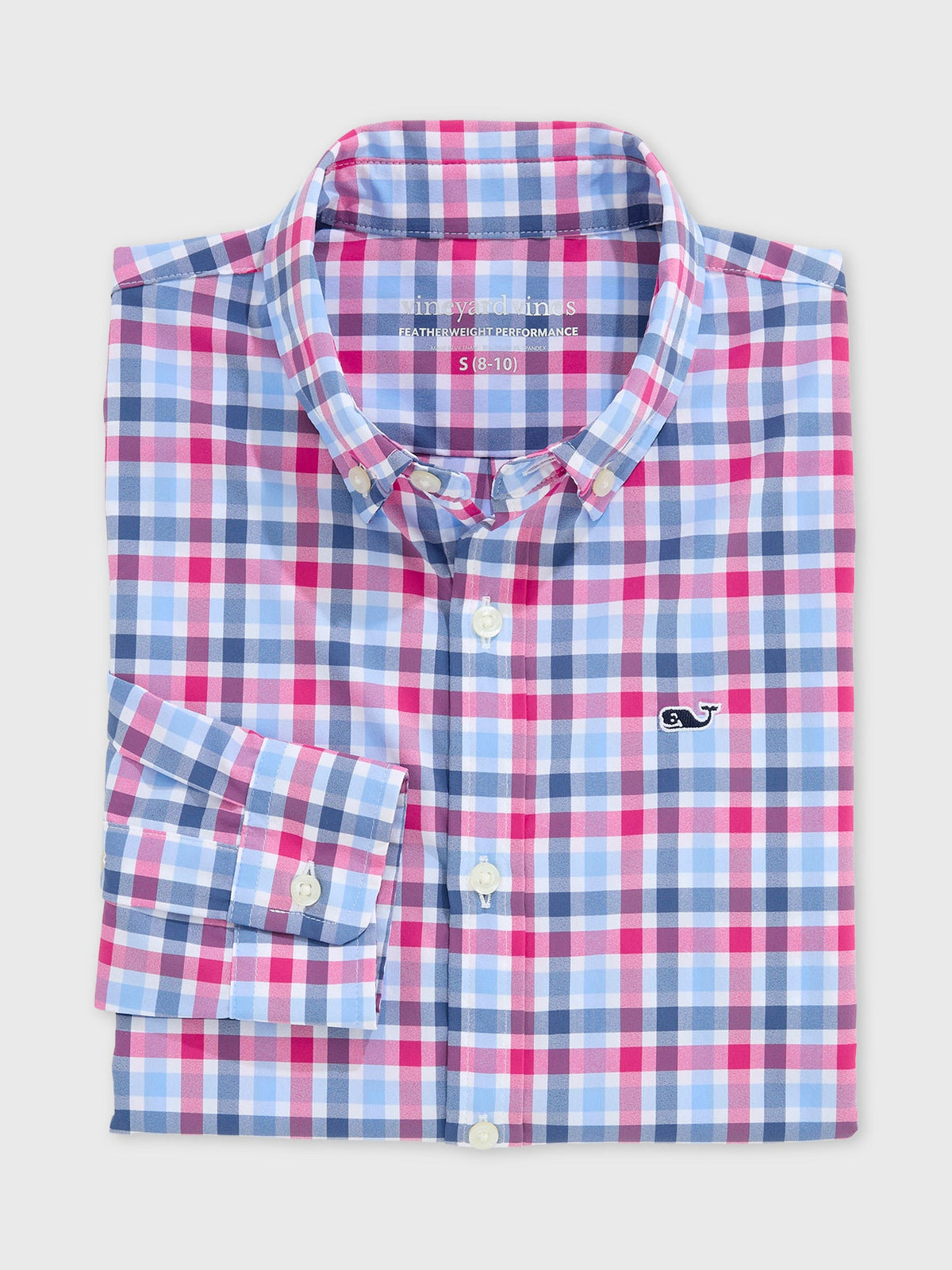 Vineyard Vines Boys' Performance Plaid Featherweight Shirt