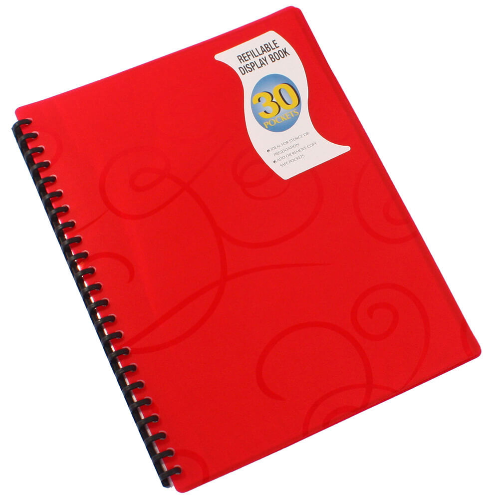 Beautone Jewel Twin Display Book 30 pocket (A4) - Red