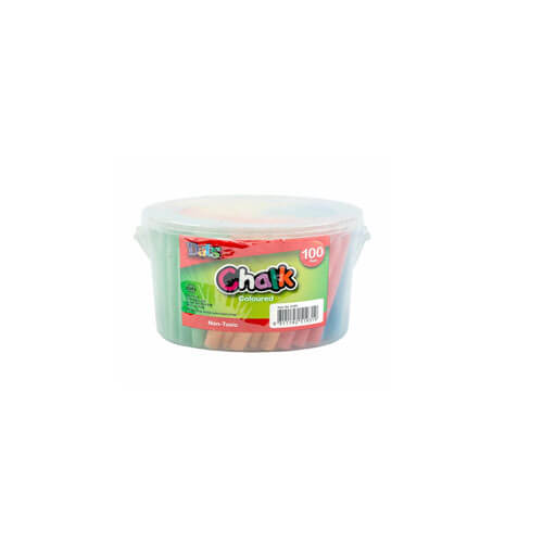 Dats Non-toxic Bucket Chalk (100pk) - Coloured