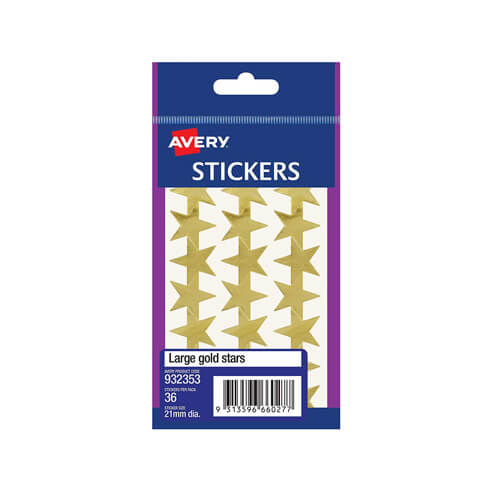 Avery F/P Gold Stars Label (Pack of 10) - Large