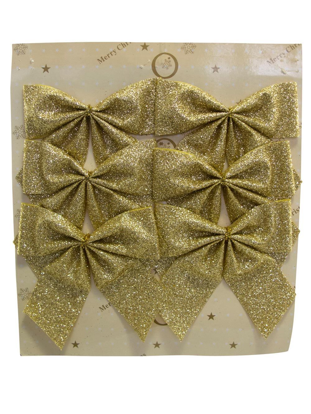 6x Gold Glitter Timeless Essential Bows | 80mmGold