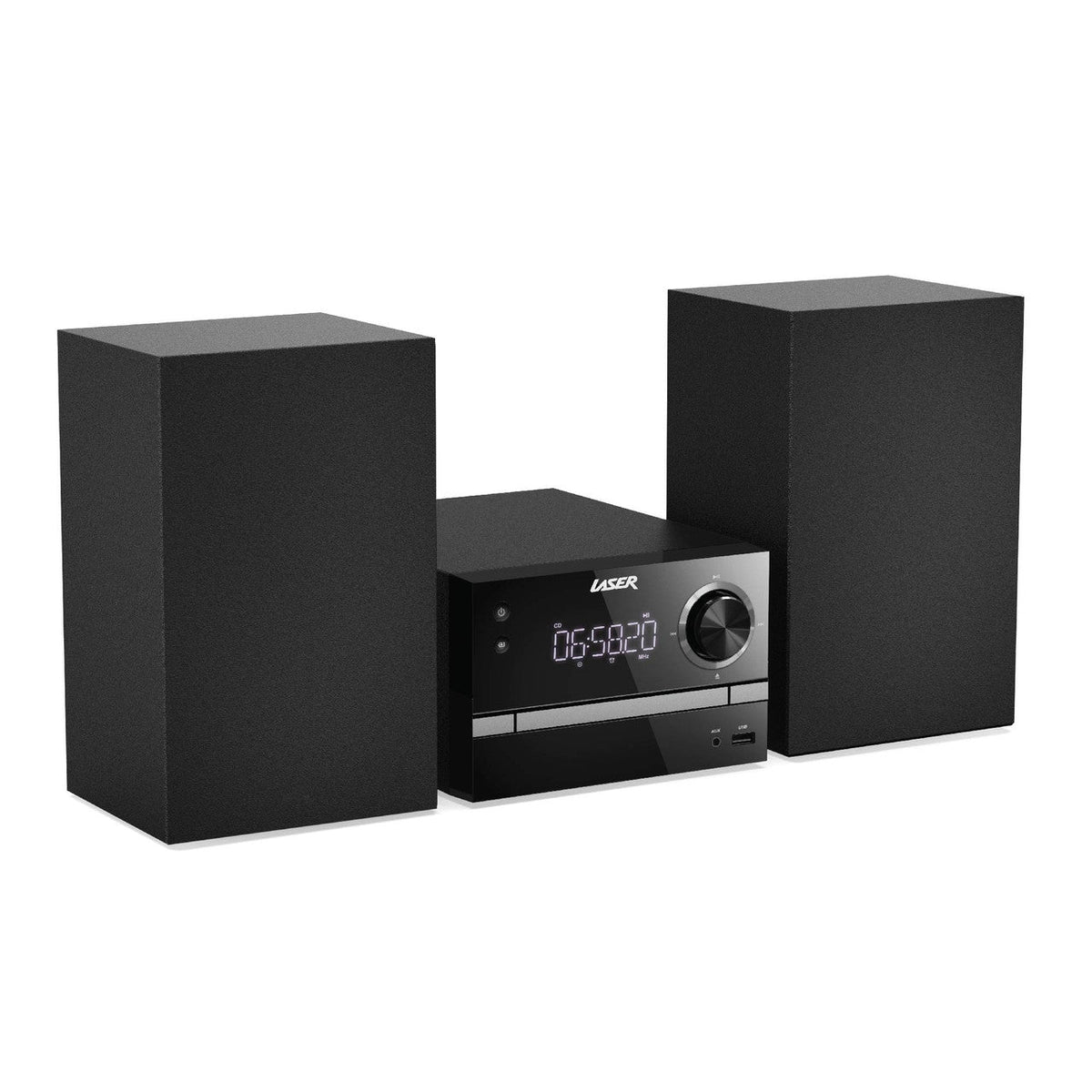 Laser CD Micro Hi-Fi System with Bluetooth (Black)