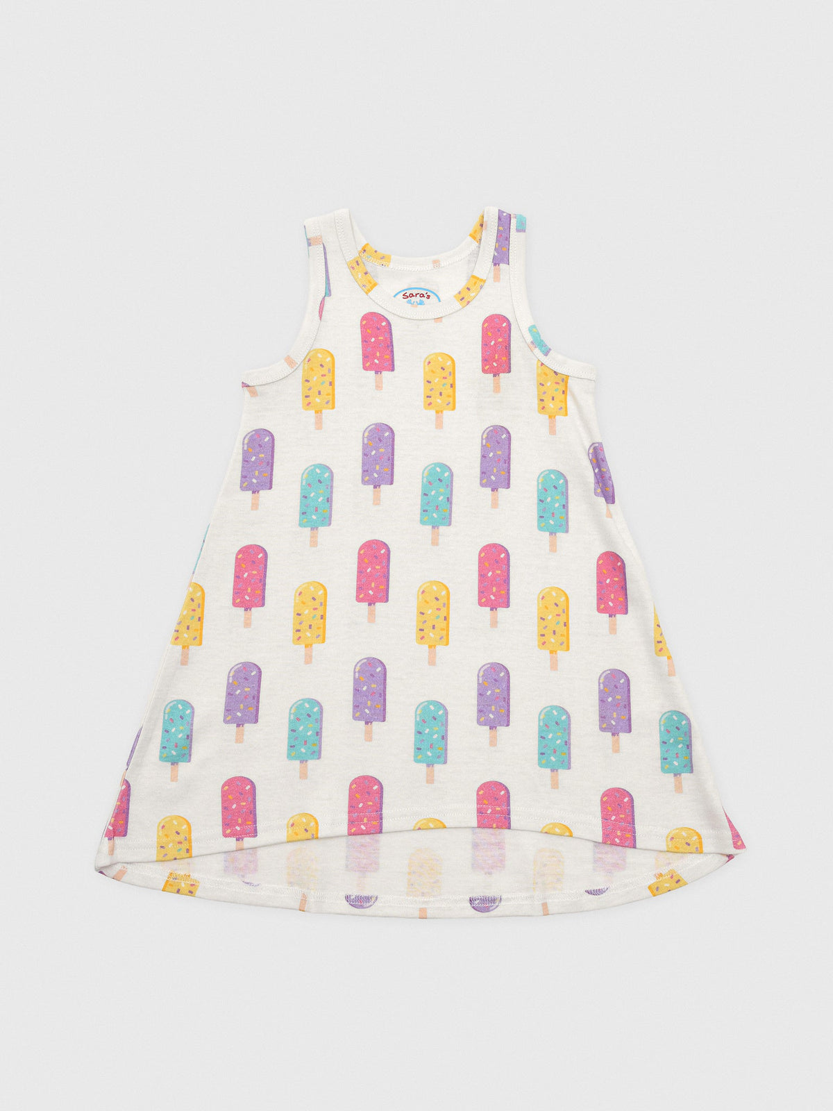 Sara's Prints Girls' Sleeveless Hi-Lo Gown