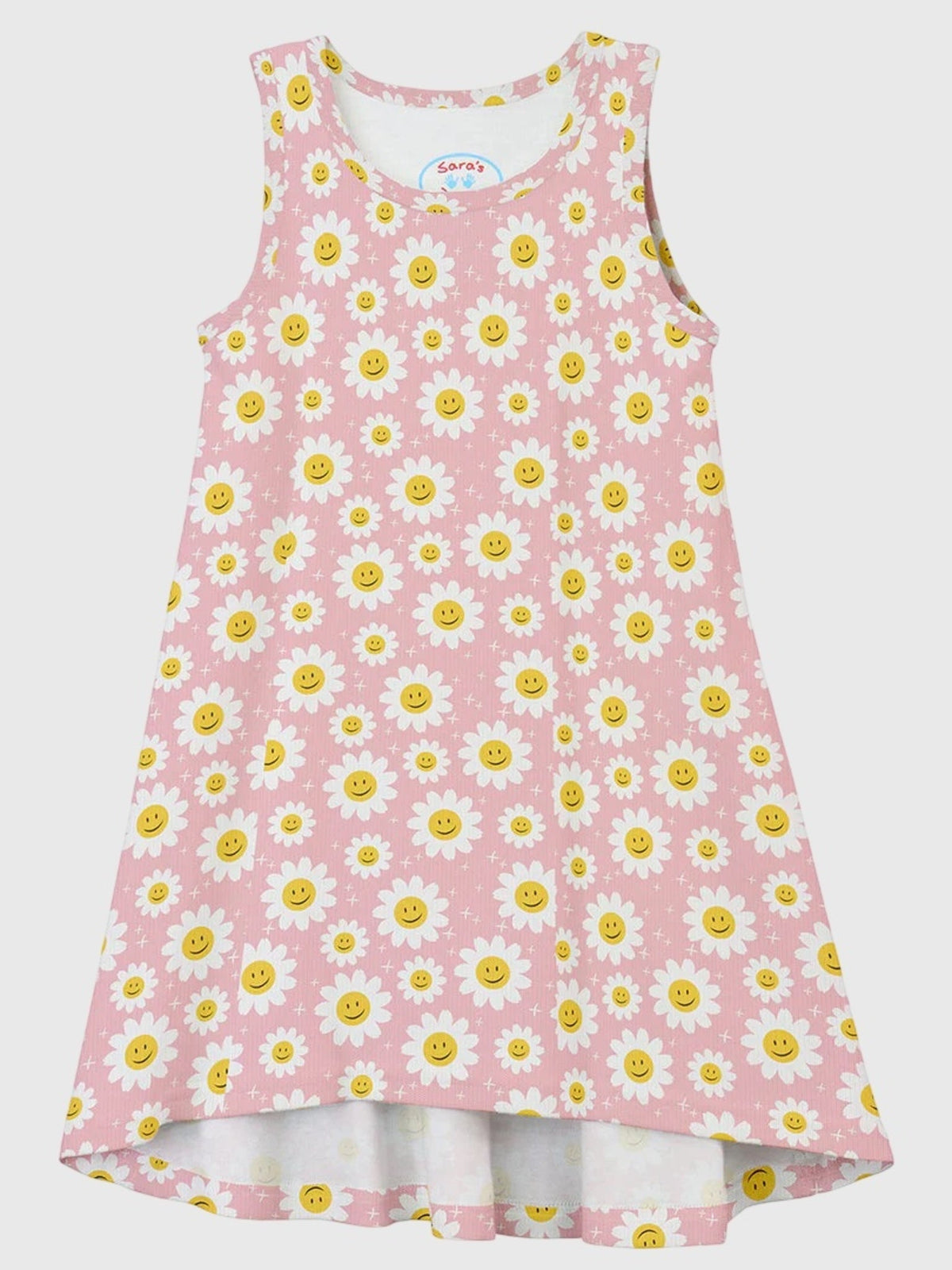 Sara's Prints Girls' Sleeveless Hi-Lo Gown
