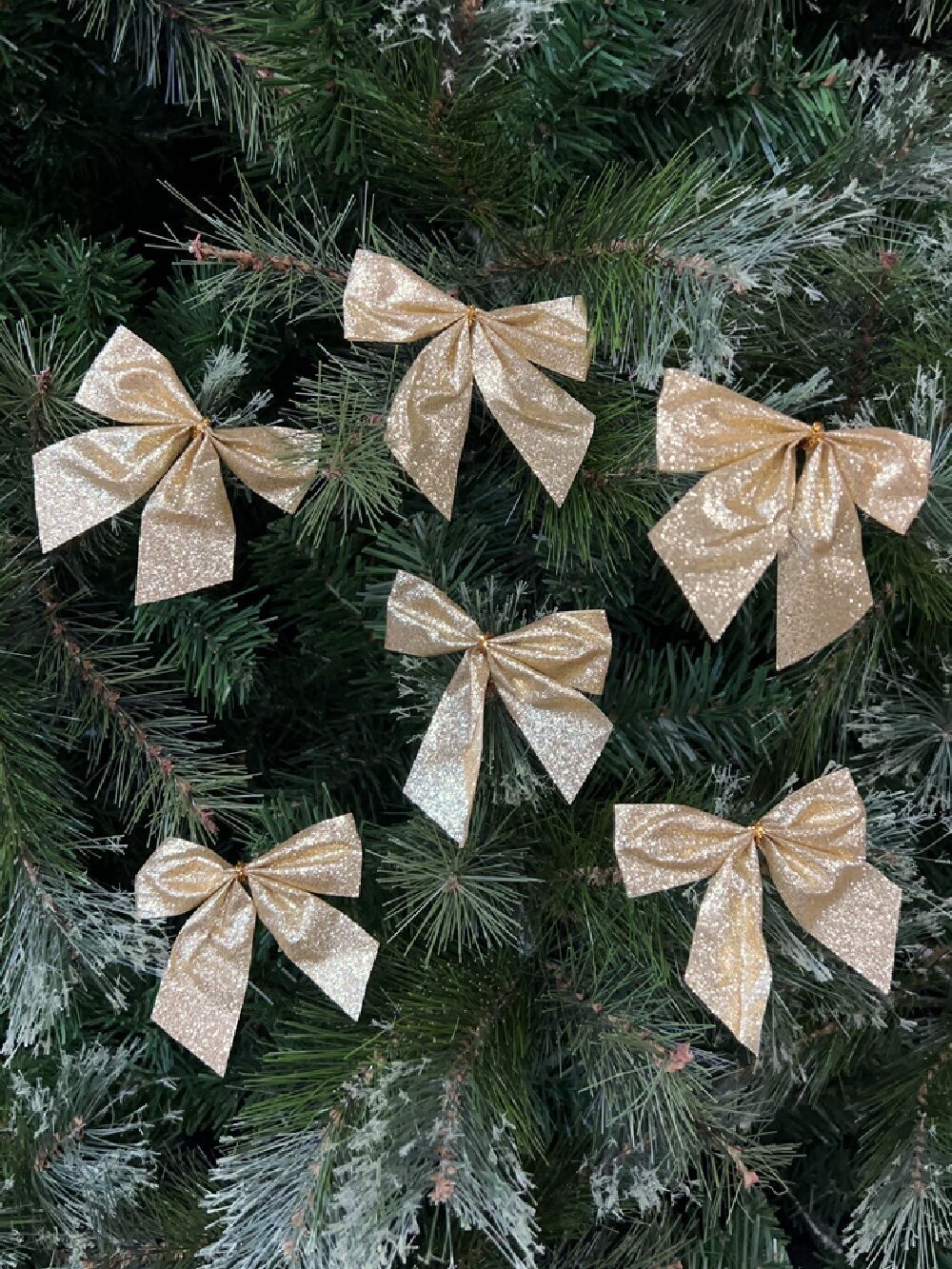 6x Gold Glitter Timeless Essential Bows | 80mmGold