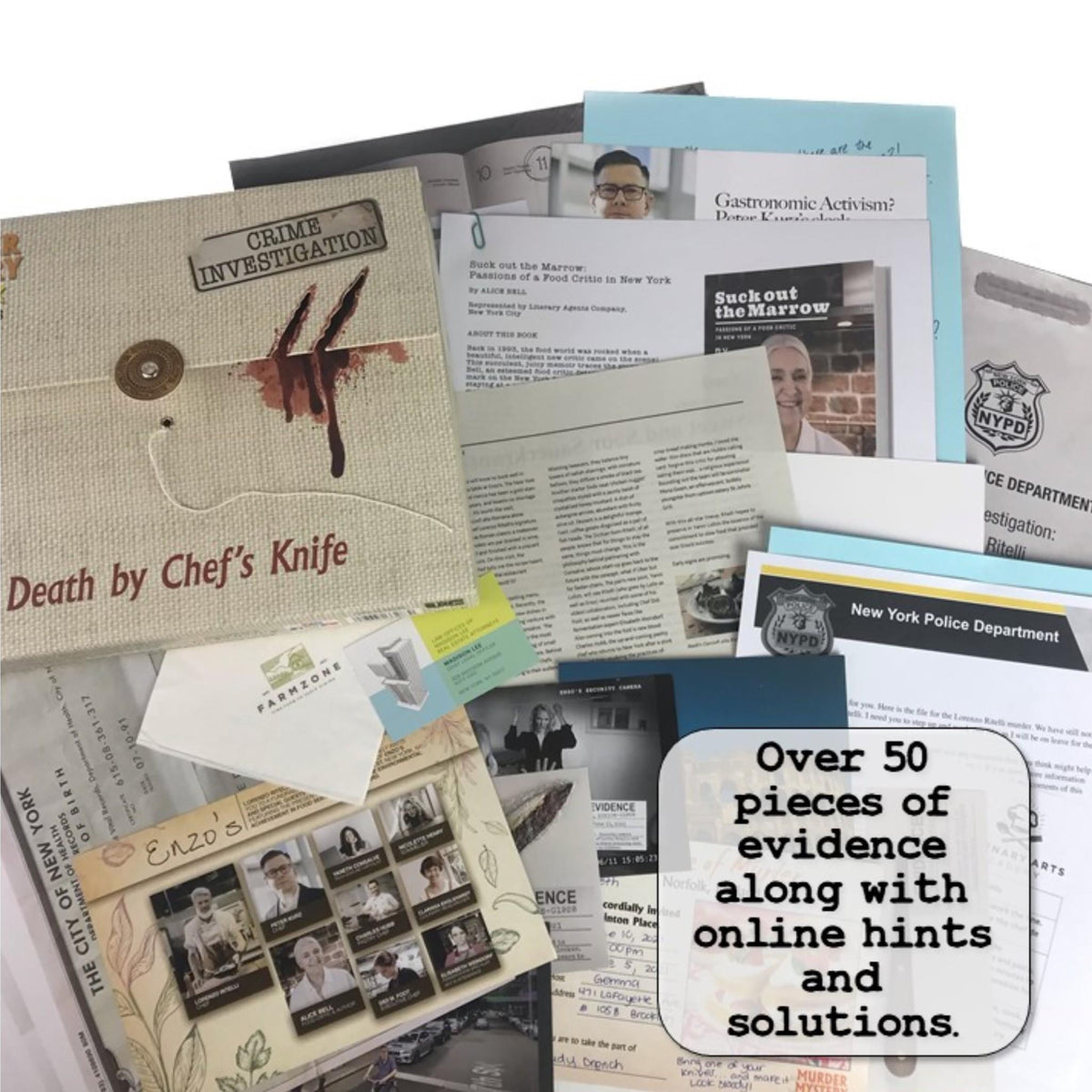 Murder Mystery Case File - Death by Chef's Knife